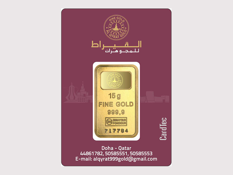 Gold Bar Packaging Card