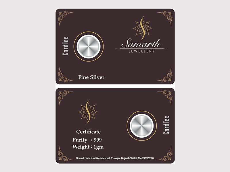 Silver Coin Packing Card 