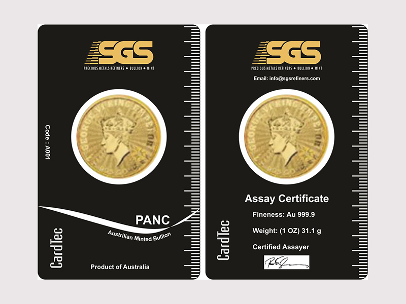 Tamper Proof Coin Packing Card