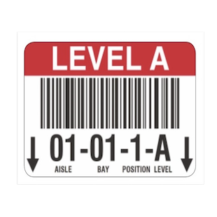 Warehouse rack labels